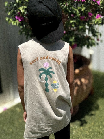 organic TERRA KIDS tee/ tank【surf and vacay】