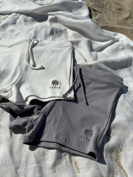 COTTON RIB SHORTS