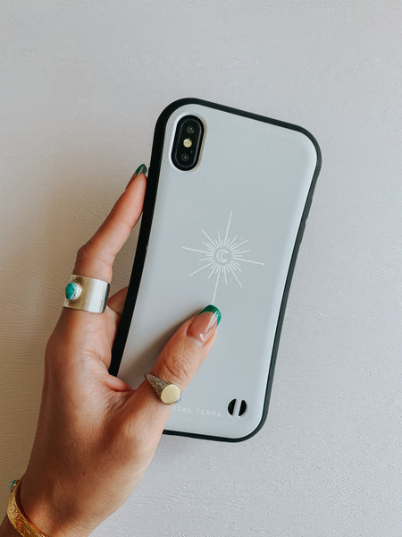 耐衝撃カスタムグリップケース【STONE -sparkle moon-】