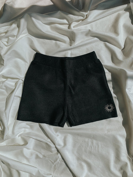 Ribbed Sun shorts【Black】