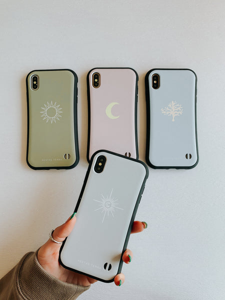 耐衝撃カスタムグリップケース【STONE -sparkle moon-】