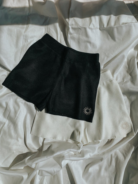 Ribbed Sun shorts【Black】