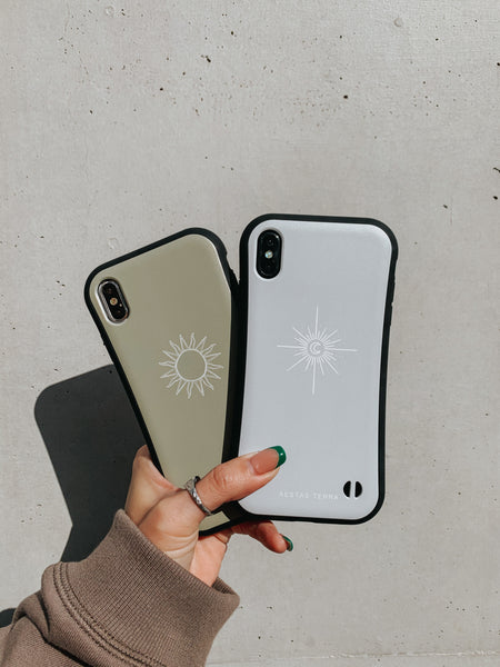 耐衝撃カスタムグリップケース【STONE -sparkle moon-】